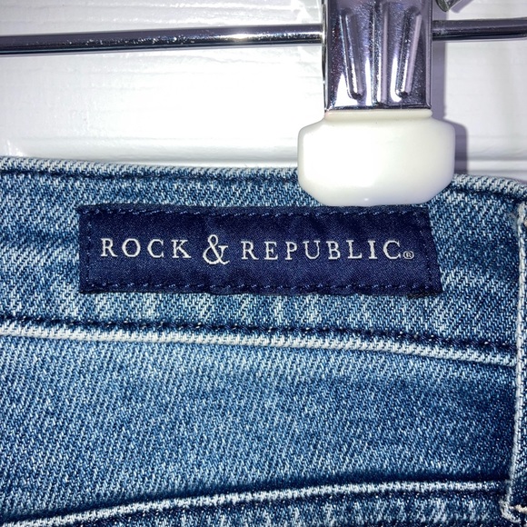 ROCK & REPUBLIC Denim Rx High Roller Leggings Distressed Sz 10M - Picture 7 of 7